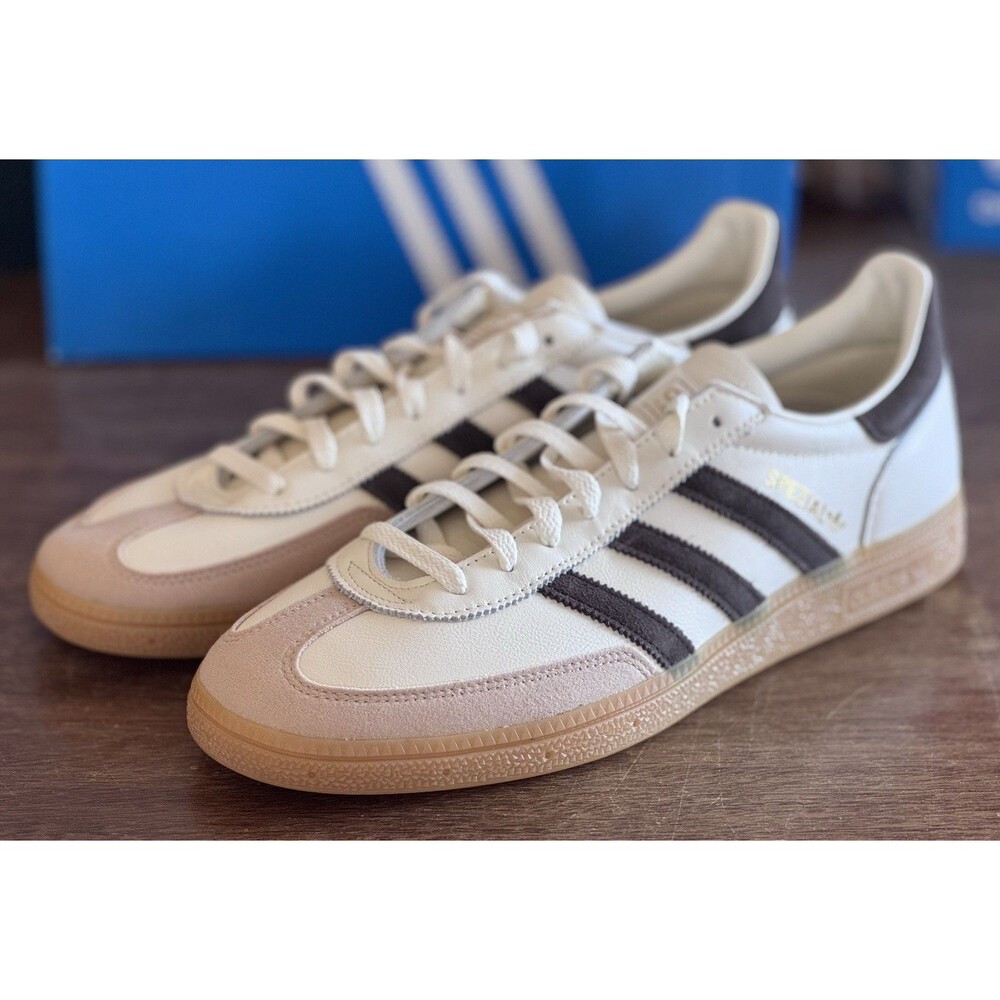 Men's Size 11.5 - adidas Handball Spezial Off White Dark Brown IE3709 NIB